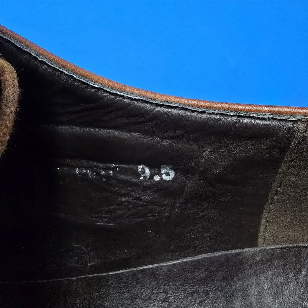 Gino‎ Pheroni  Men's Eric Brown Leather Lace-Up Oxford Shoes Sz 9.5
